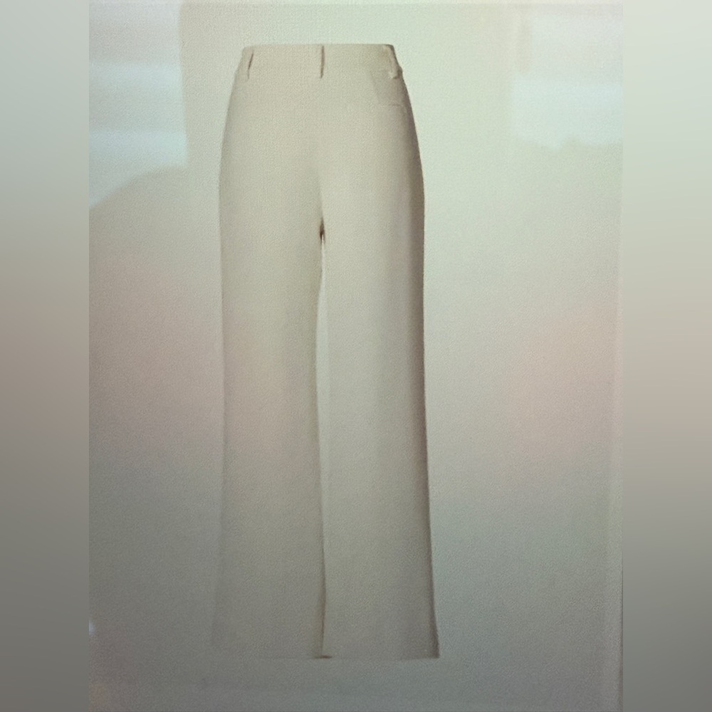 Boston Proper Ivory Wide-Leg Trousers - Picture 2 of 9